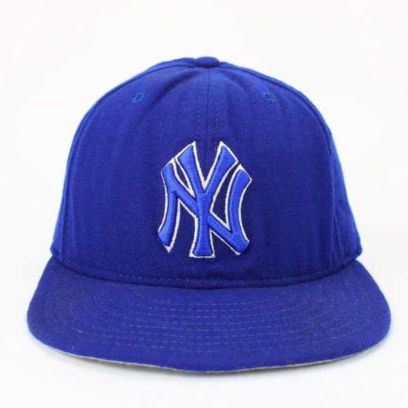 Vintage New York Yankees New Era Pro Model Wool Fitted Hat Size 7 3/8 "59/50" - Picture 1 of 9